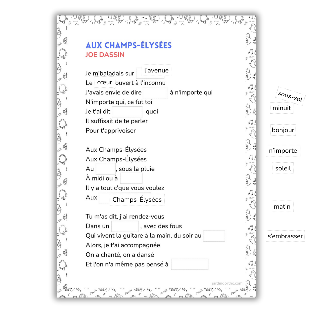 Retrouvez-moi les paroles !