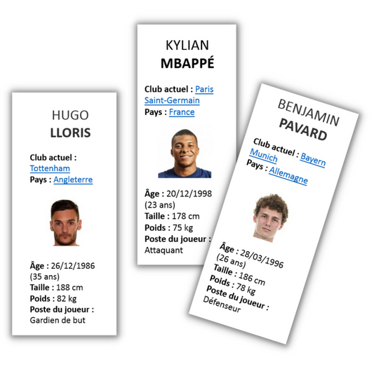 Support de travail - Equipe de France 2022