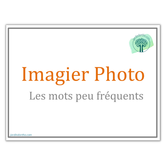 Imagier - Les mots peu fréquents