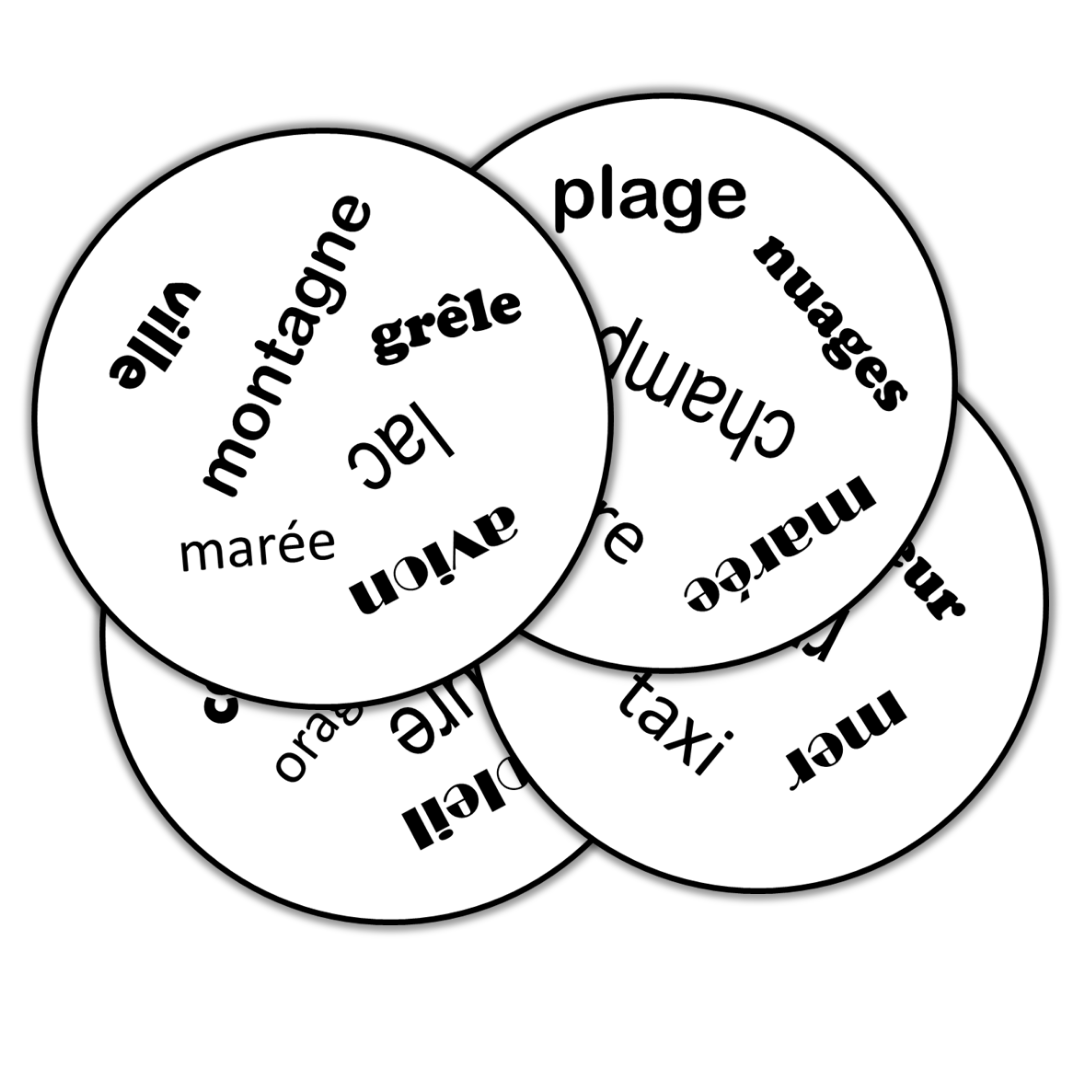 Boîte de Dobble de mots