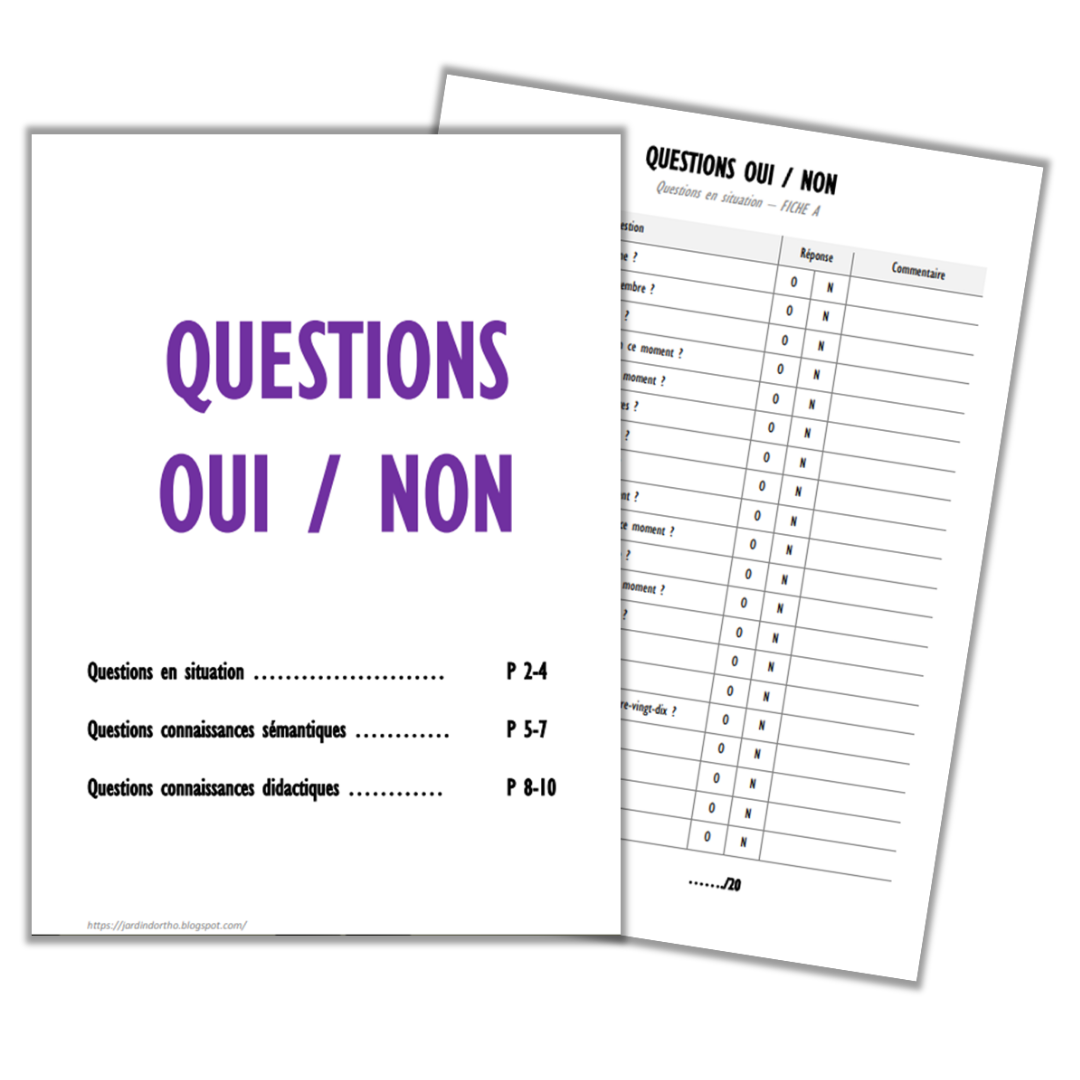 Boîte de OUI/NON : travailler la compréhension orale