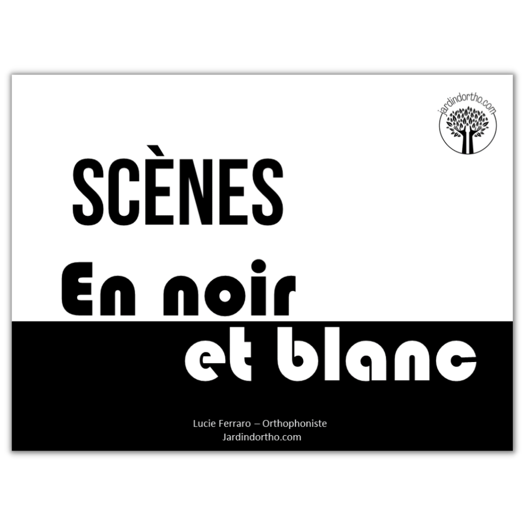 Boîte de Scènes en noir et blanc