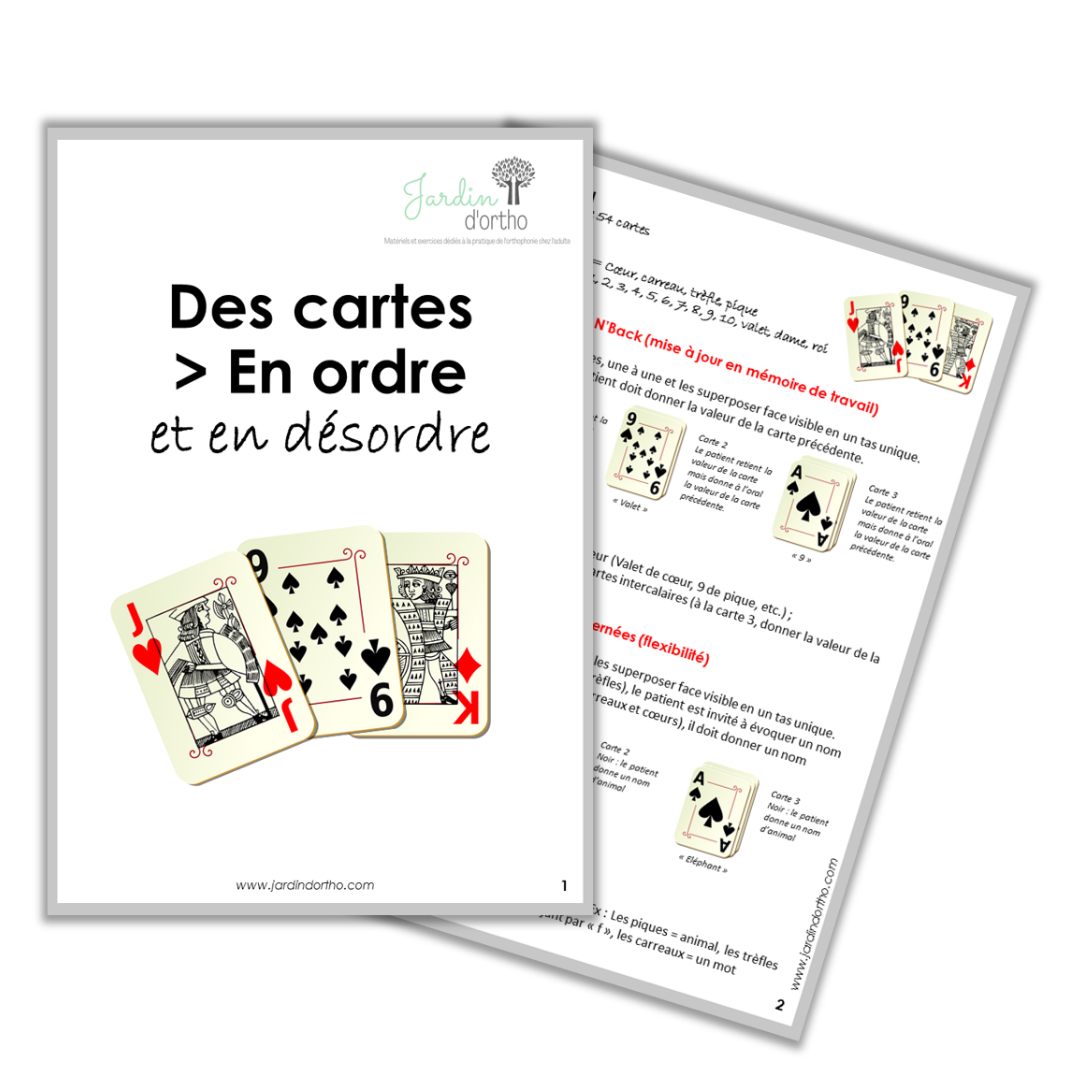 Boîte de Des cartes en ordre et en désordre